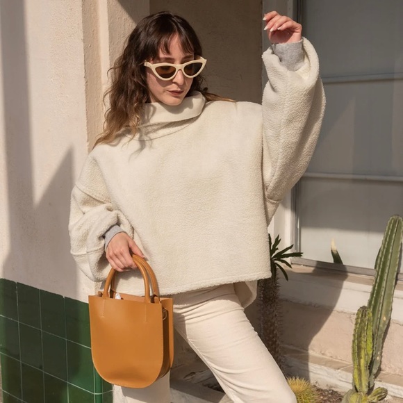 Free People We the Free Elk Mountain Pullover Fleece Sweater blue - Picture 10 of 12